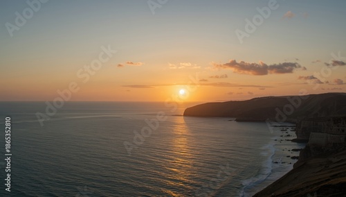 Evening sunset reflecting o...