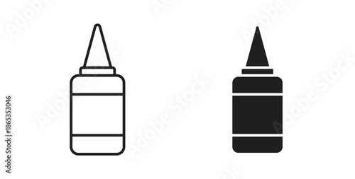 Nasal spray bottle icons symbol. Simple, flat design for web or mobile app