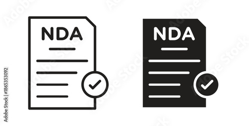 NDA icons symbol. Simple, flat design for web or mobile app