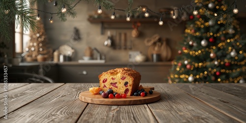 Traditional fruit panettone...