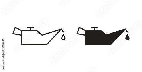 Oil can icons symbol. Simple, flat design for web or mobile app