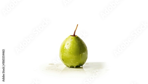 Fresh green coconut with li...
