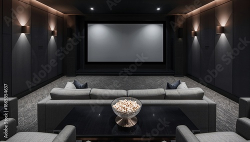 Residential media room feat...