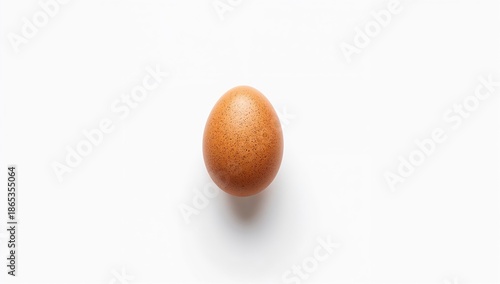Brown egg isolated on white...
