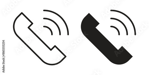 Phone call icons symbol. Simple, flat design for web or mobile app