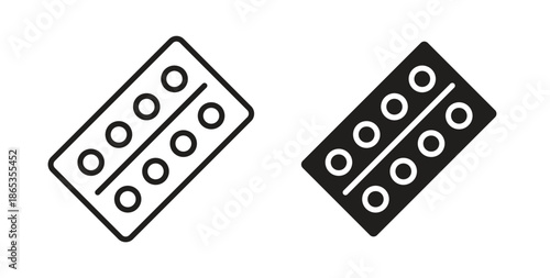 Pill blisters symbol. Simple, flat design for web or mobile appicons symbol. Simple, flat design for web or mobile app