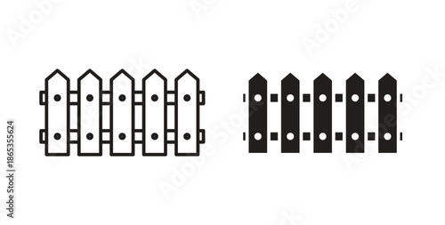 Plank fence icons symbol. Simple, flat design for web or mobile app