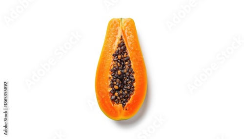 Fresh papaya segment with s...