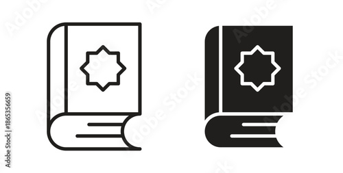 Quran book icons symbol. Simple, flat design for web or mobile app