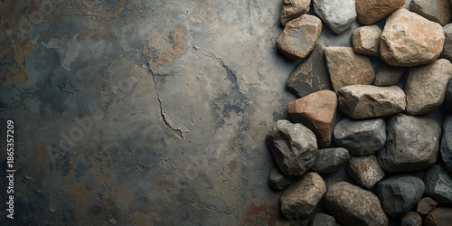 Close-up of textured stones...