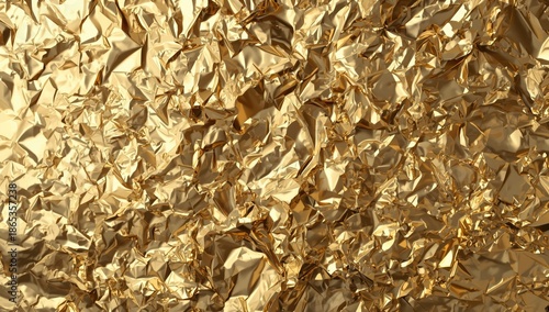 Gold foil with a crumpled s...