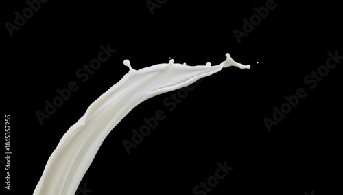 Overflowing milk on a dark ...