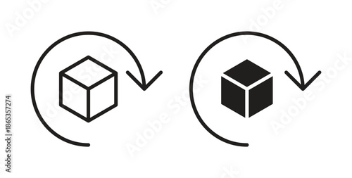 Return purchase icons symbol. Simple, flat design for web or mobile app