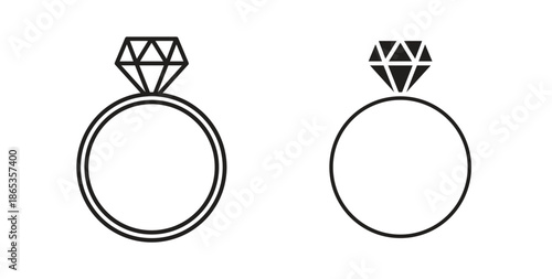 Ring icons symbol. Simple, flat design for web or mobile app