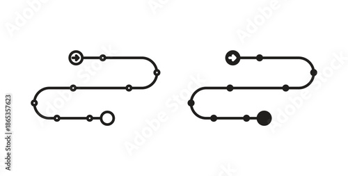 Roadmap icons symbol. Simple, flat design for web or mobile app