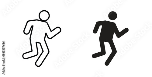 Running icons symbol. Simple, flat design for web or mobile app