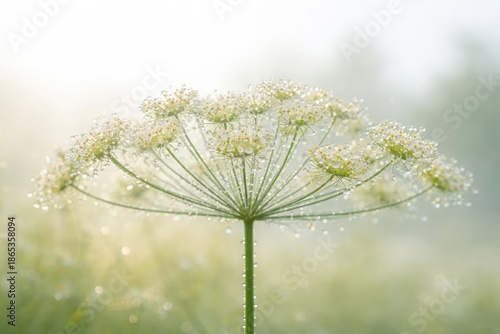 Misty dill flower head clus...