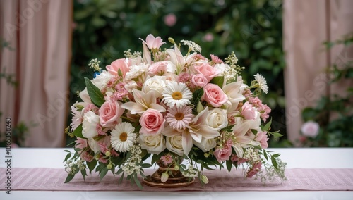 Pink and white flowers asse...