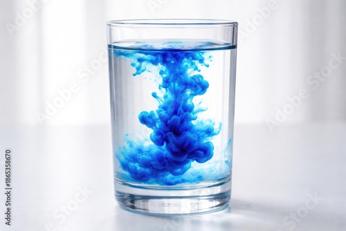 Glass filled with water and...