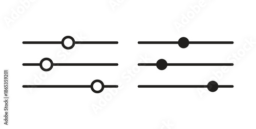 Settings sliders icons symbol. Simple, flat design for web or mobile app