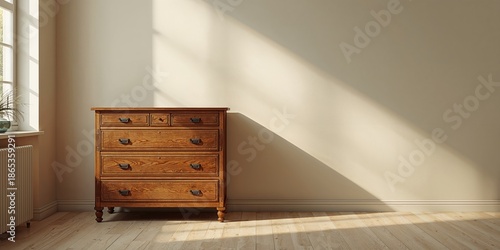 Wooden storage chest with v...