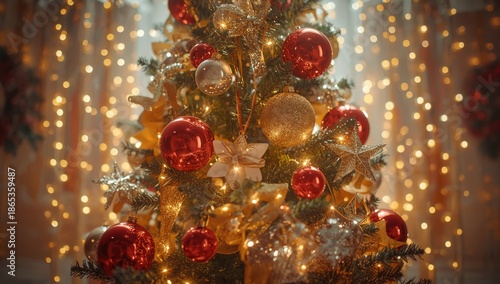 Festive holiday scene with ...