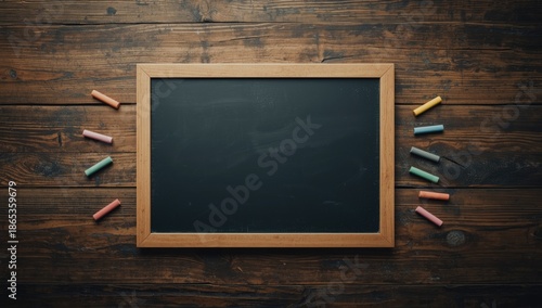 Chalkboard with vibrant cha...