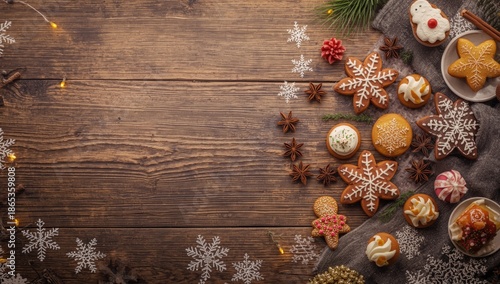 Christmas-themed cookies an...