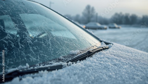 Frozen vehicle windshield w...