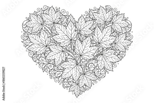 Intricate maple leaf patter...