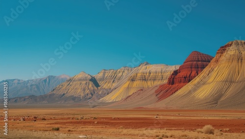 Scenic view of Mars mountai...