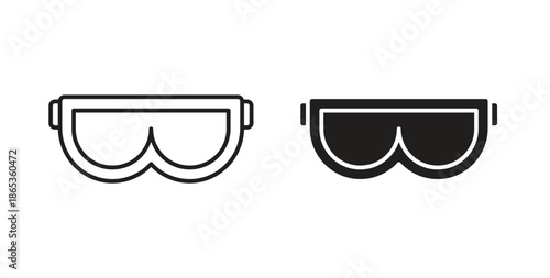 Ski goggles icons symbol. Simple, flat design for web or mobile app