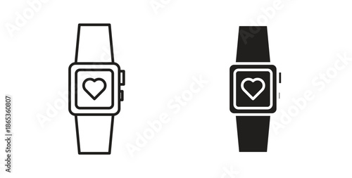 Smartwatch icons symbol. Simple, flat design for web or mobile app