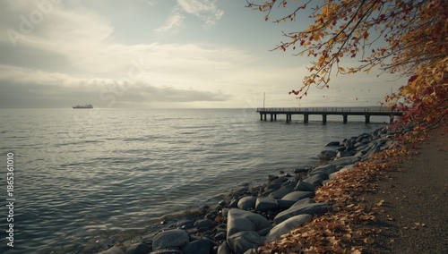 Estonian autumn scenery wit...