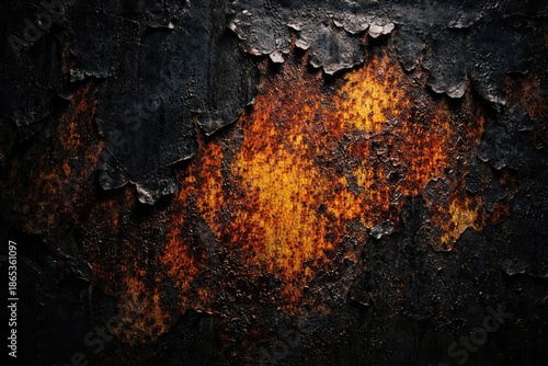 Close view of grungy metal ...