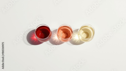 Arrangement of wine glasses...