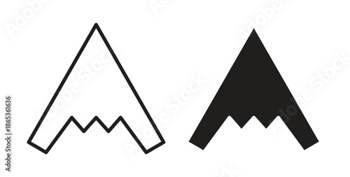 Stealth plane icons symbol. Simple, flat design for web or mobile app