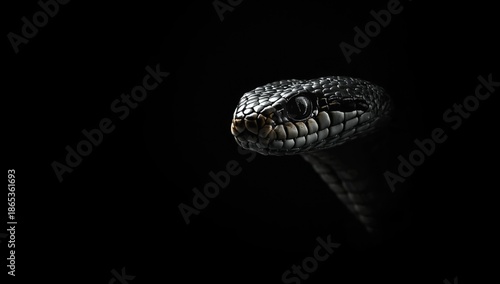Reptile closeup showing hea...