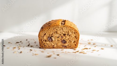 Freshly baked bread using s...
