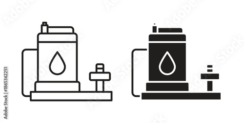 Sump pump icons symbol. Simple, flat design for web or mobile app