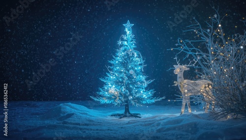 Illuminated holiday decor w...