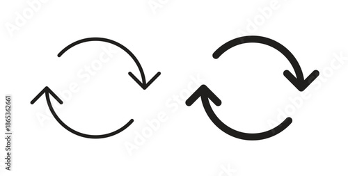 Synchronization icons symbol. Simple, flat design for web or mobile app