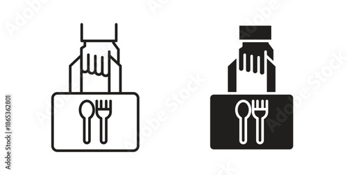 Take away food icons symbol. Simple, flat design for web or mobile app