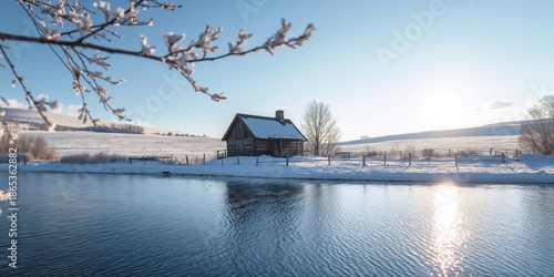 Winter scene of a Ukrainian...