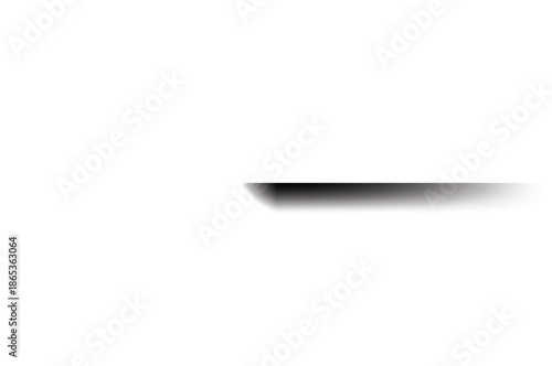 A black line with a shadow on a pure