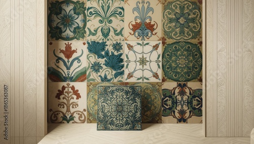 Decorative tiles in Moderni...