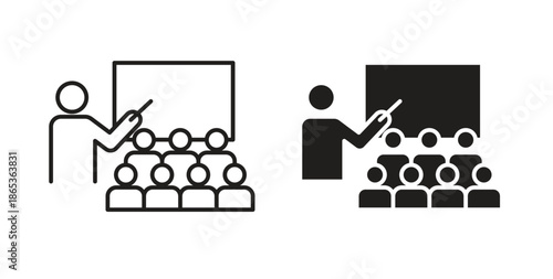 Training icons symbol. Simple, flat design for web or mobile app