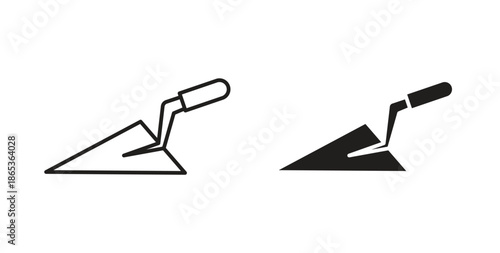 Trowel icons symbol. Simple, flat design for web or mobile app