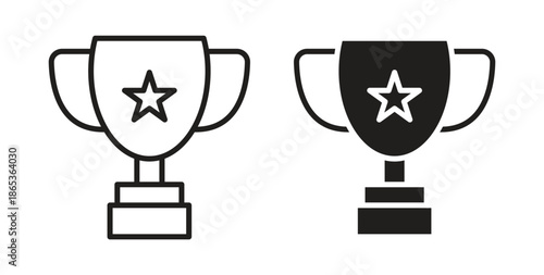 Trophy icons symbol. Simple, flat design for web or mobile app