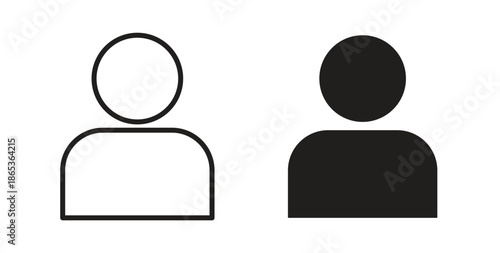 User icons symbol. Simple, flat design for web or mobile app